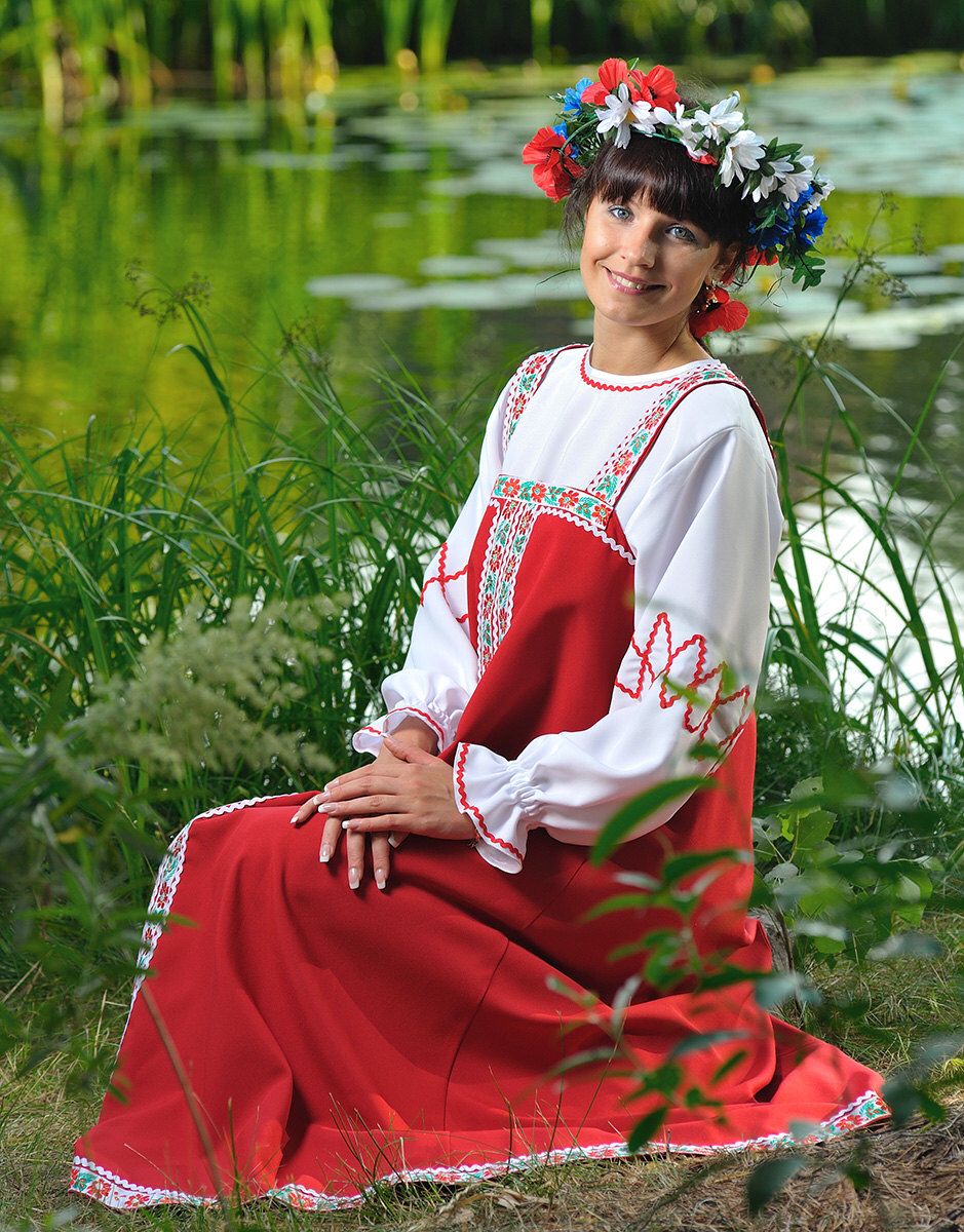 Beautiful girl Girls in Slavic costumes in Soacha